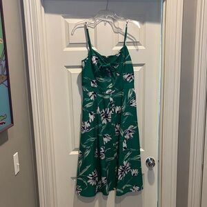 Eliza J Green Floral Midi Dress
